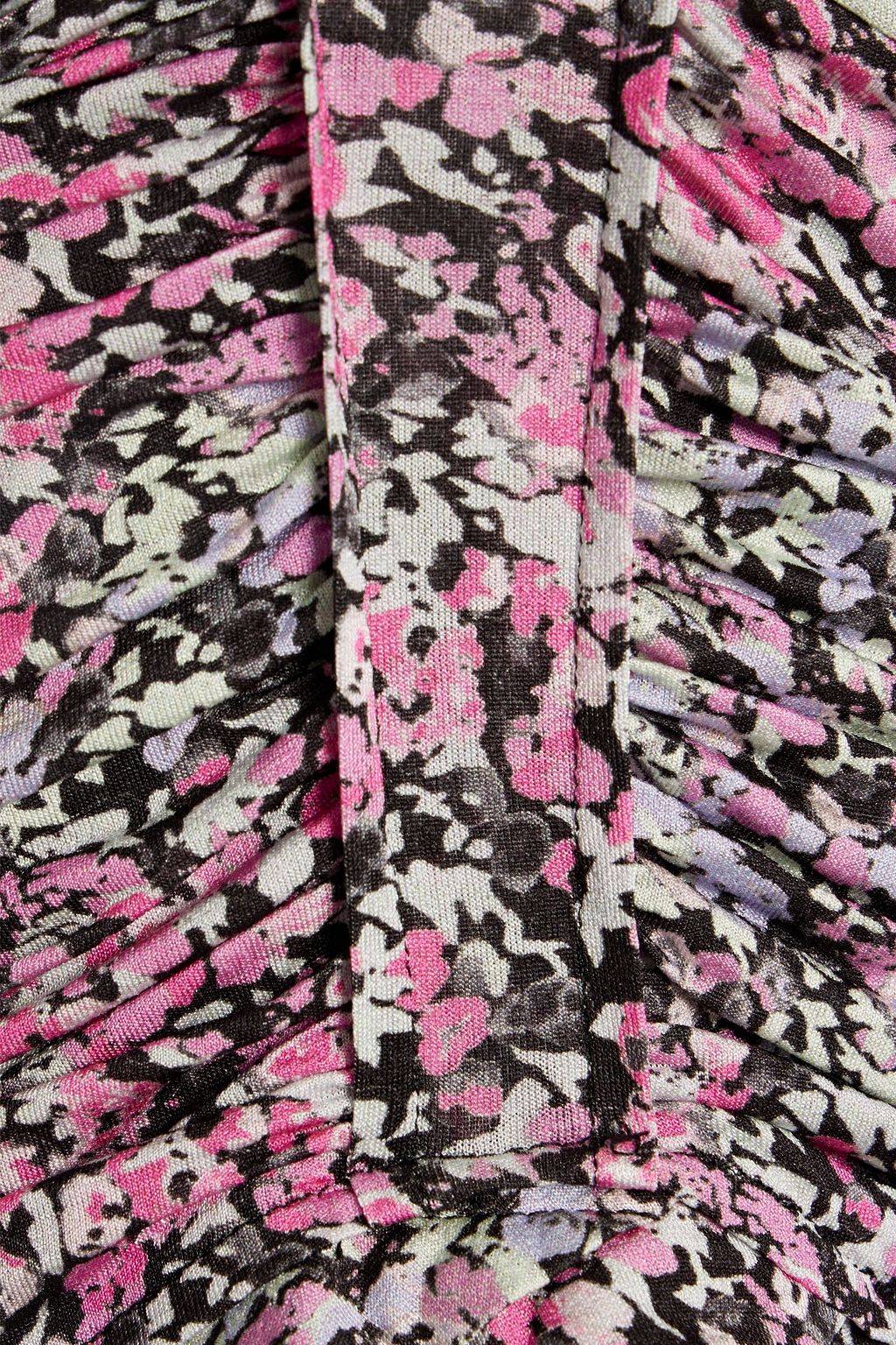 ISABEL MARANT Salsa ruched floral-print jersey halterneck top