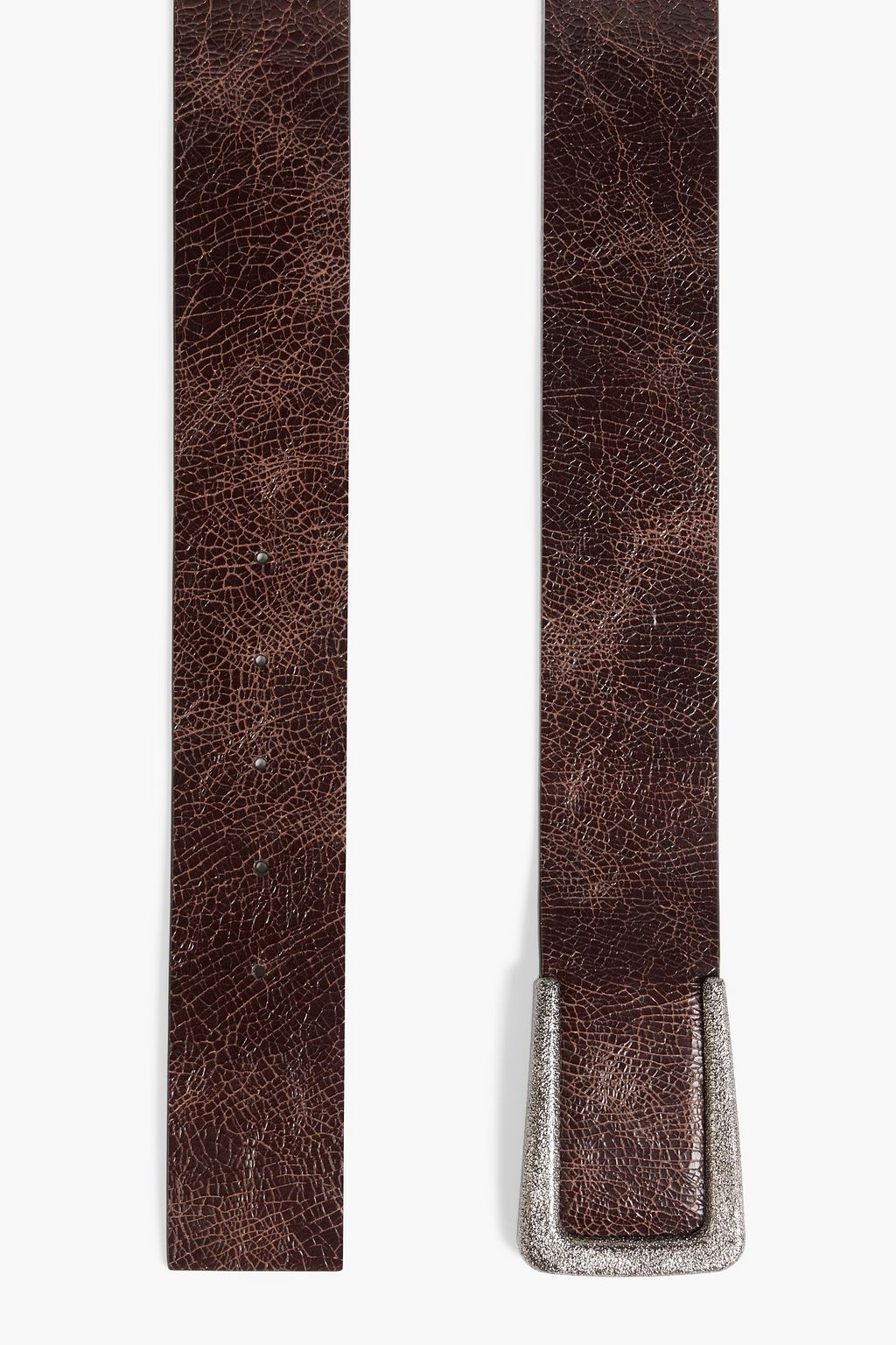 BRUNELLO CUCINELLI Cracked-leather belt