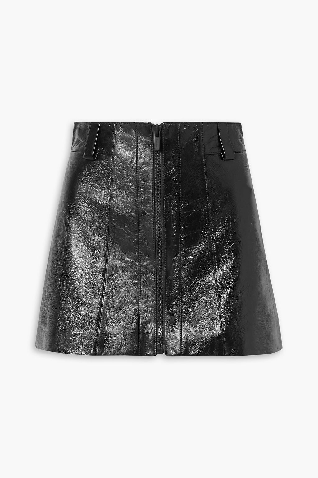 MIU MIU Textured-leather mini skirt | THE OUTNET