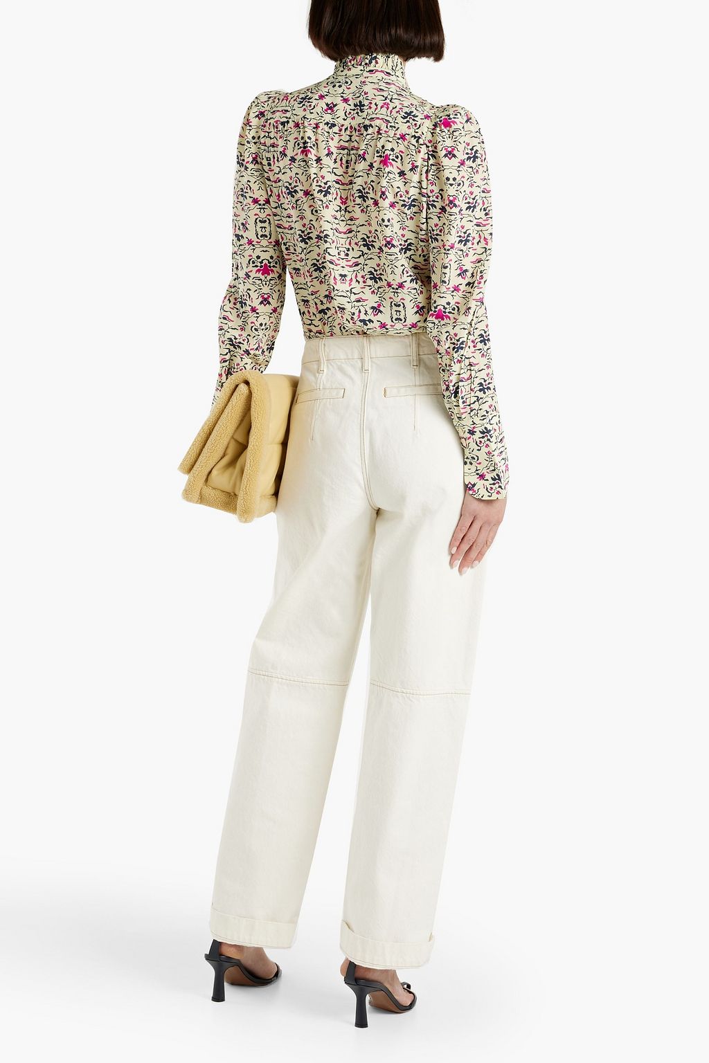 ISABEL MARANT Ruffled printed silk blouse