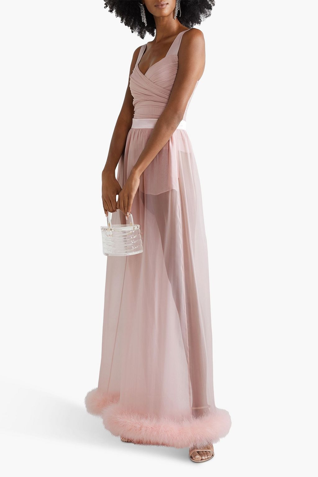 DOLCE & GABBANA Feather and satin-trimmed silk-chiffon wide-leg pants | Sale up to 70% off | THE OUTNET DOLCE & GABBANA Feather and satin-trimmed silk-chiffon wide-leg pants | Sale up to 70% off | THE OUTNET