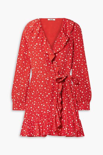 MIU MIU Bow-embellished crepe dress, Sale up to 70% off