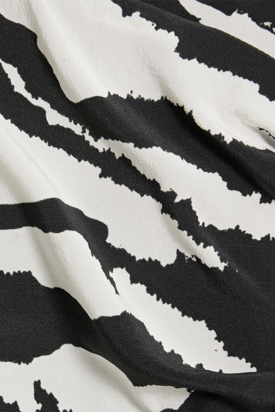 Isabel Marant Farah Ruched Zebra-print Silk-blend Crepe De Chine Mini Dress In Schwarz
