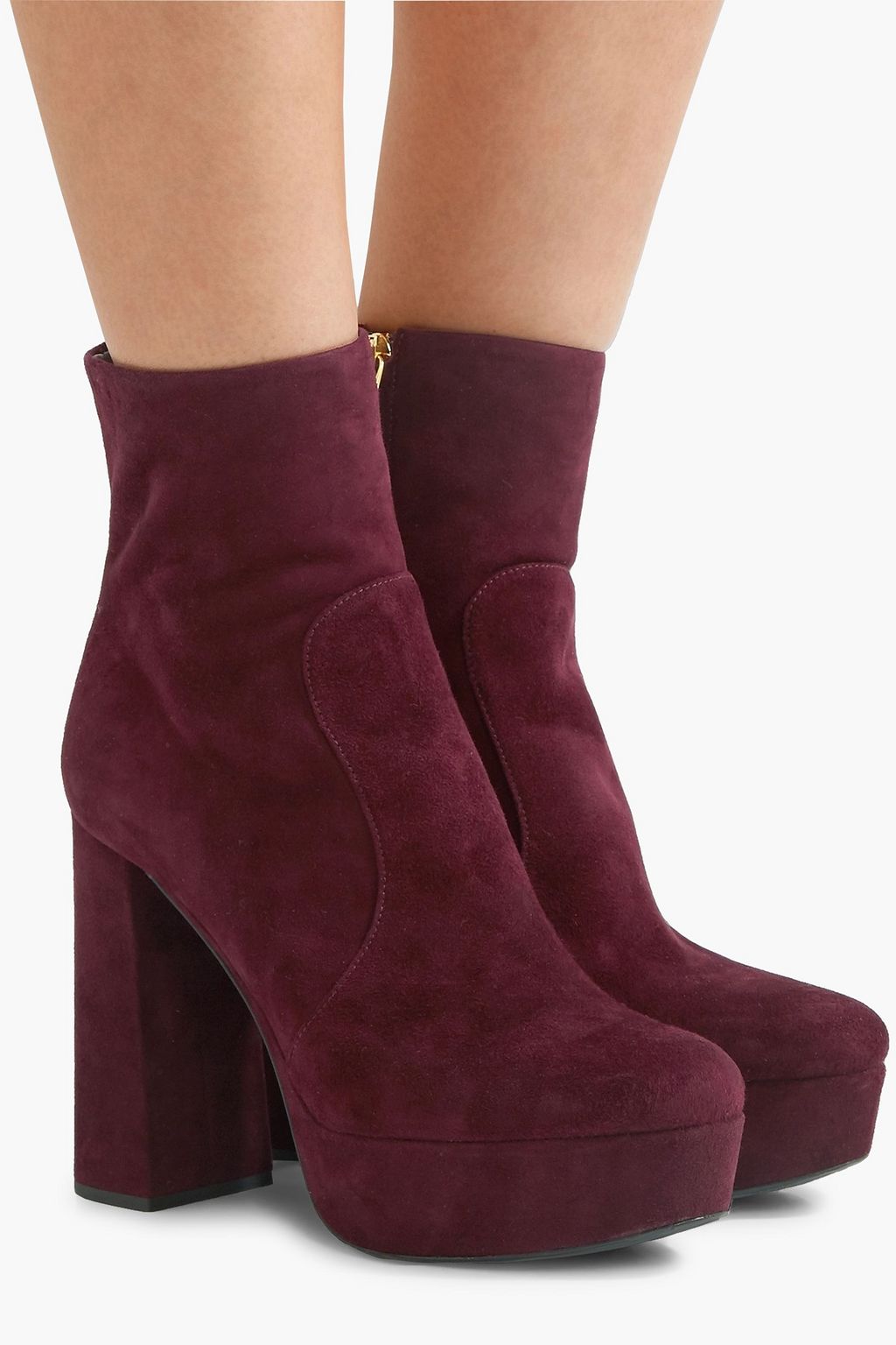 PRADA Suede platform ankle boots