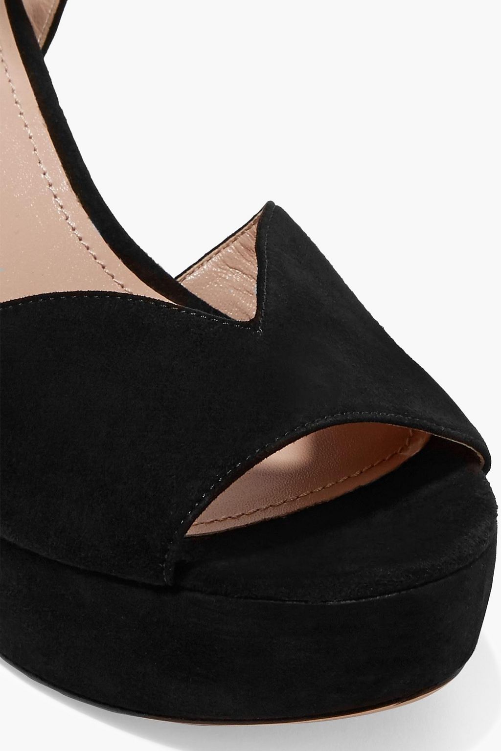 MIU MIU Plateausandalen aus Veloursleder