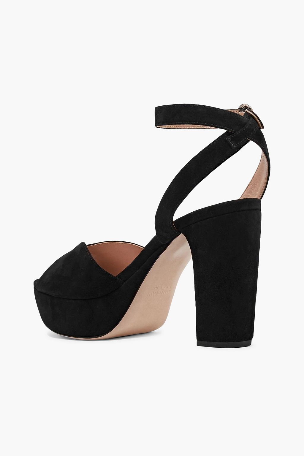 MIU MIU Plateausandalen aus Veloursleder