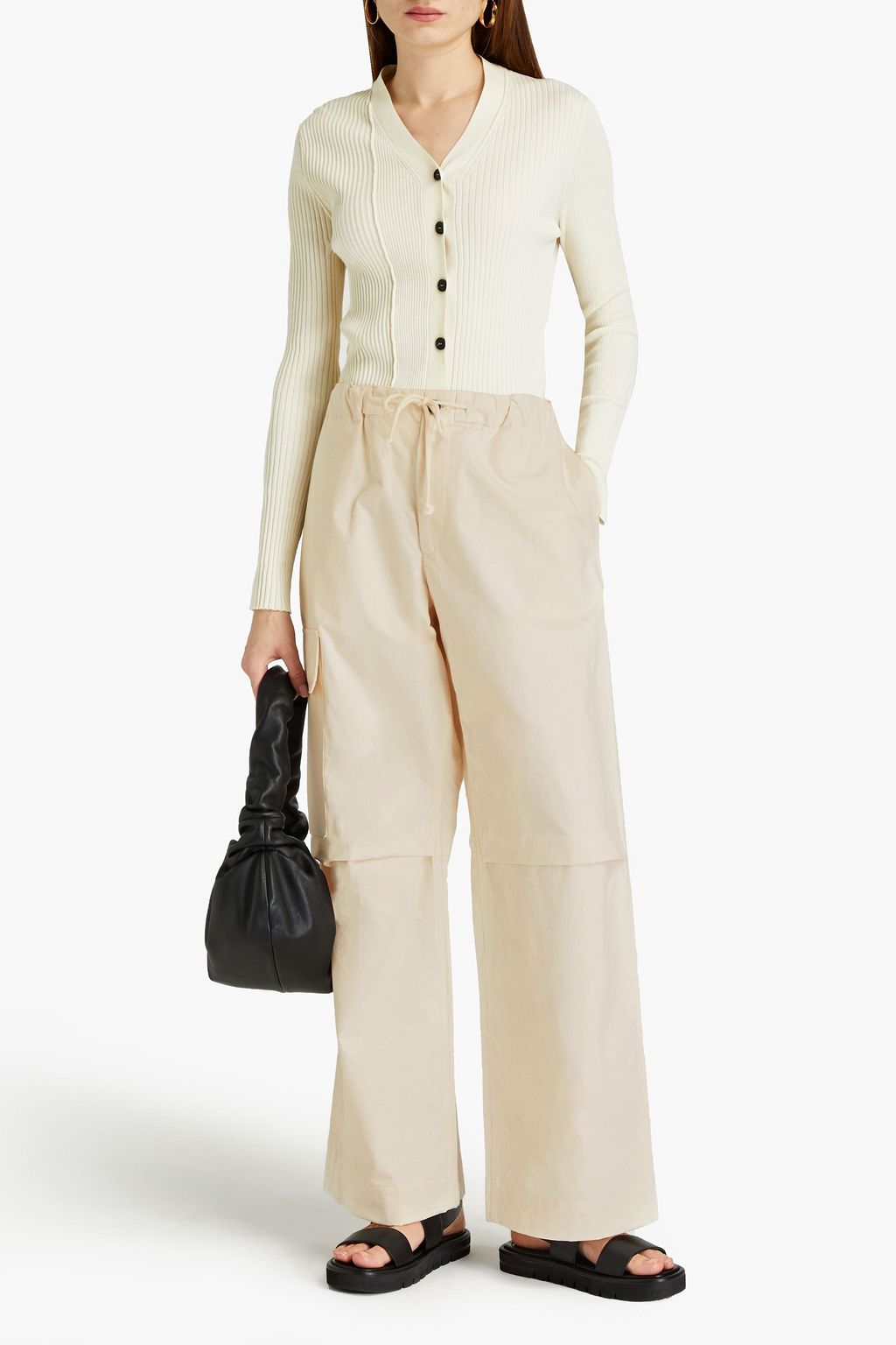 JIL SANDER Cotton cotton-canvas wide-leg pants