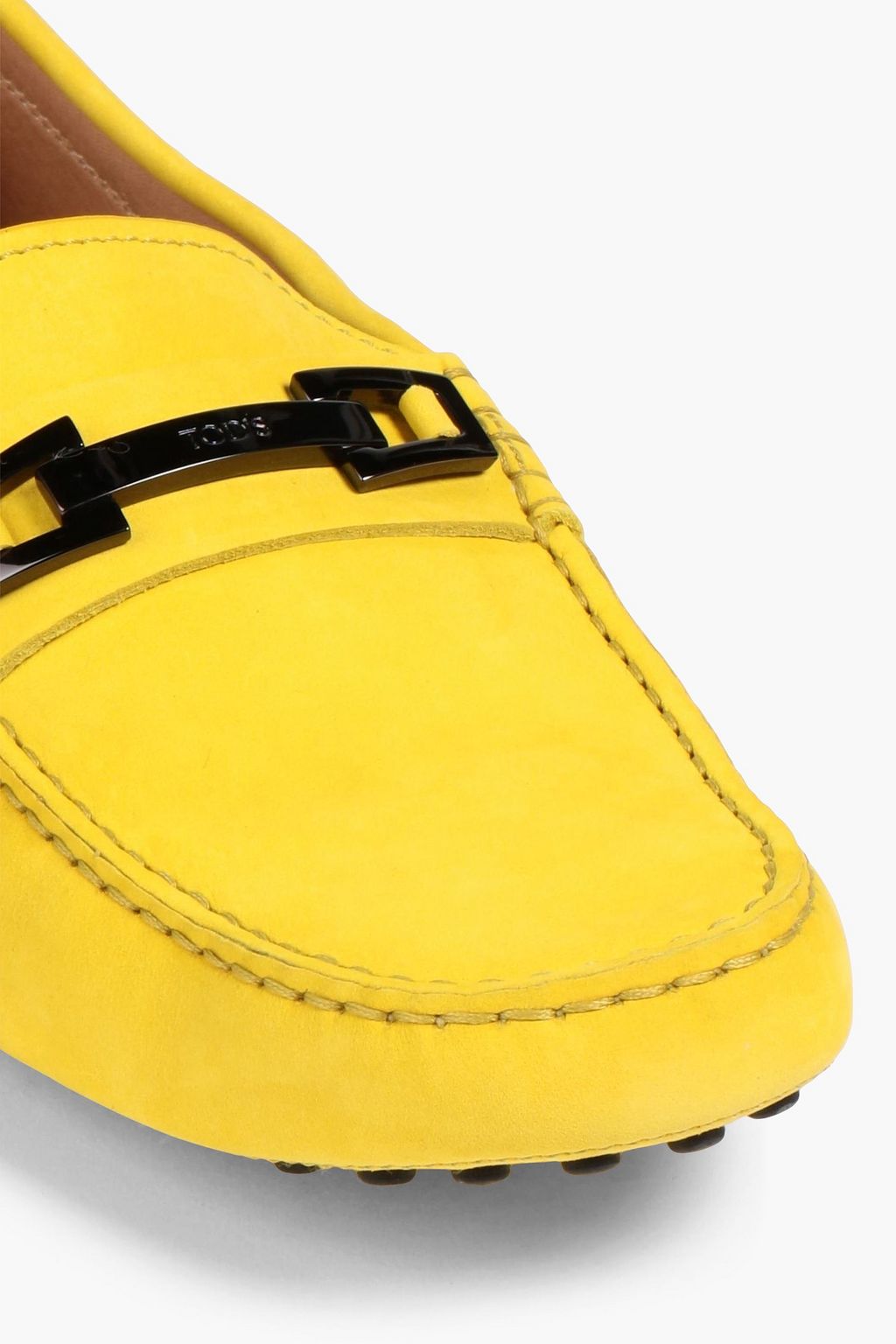 TOD'S Embellished nubuck driving shoes