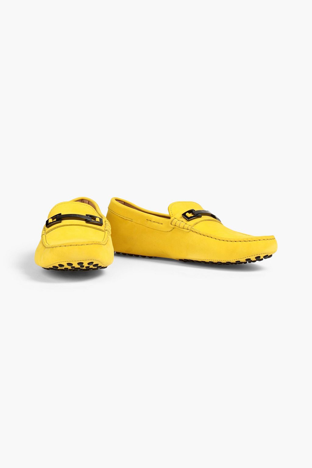 TOD'S Embellished nubuck driving shoes