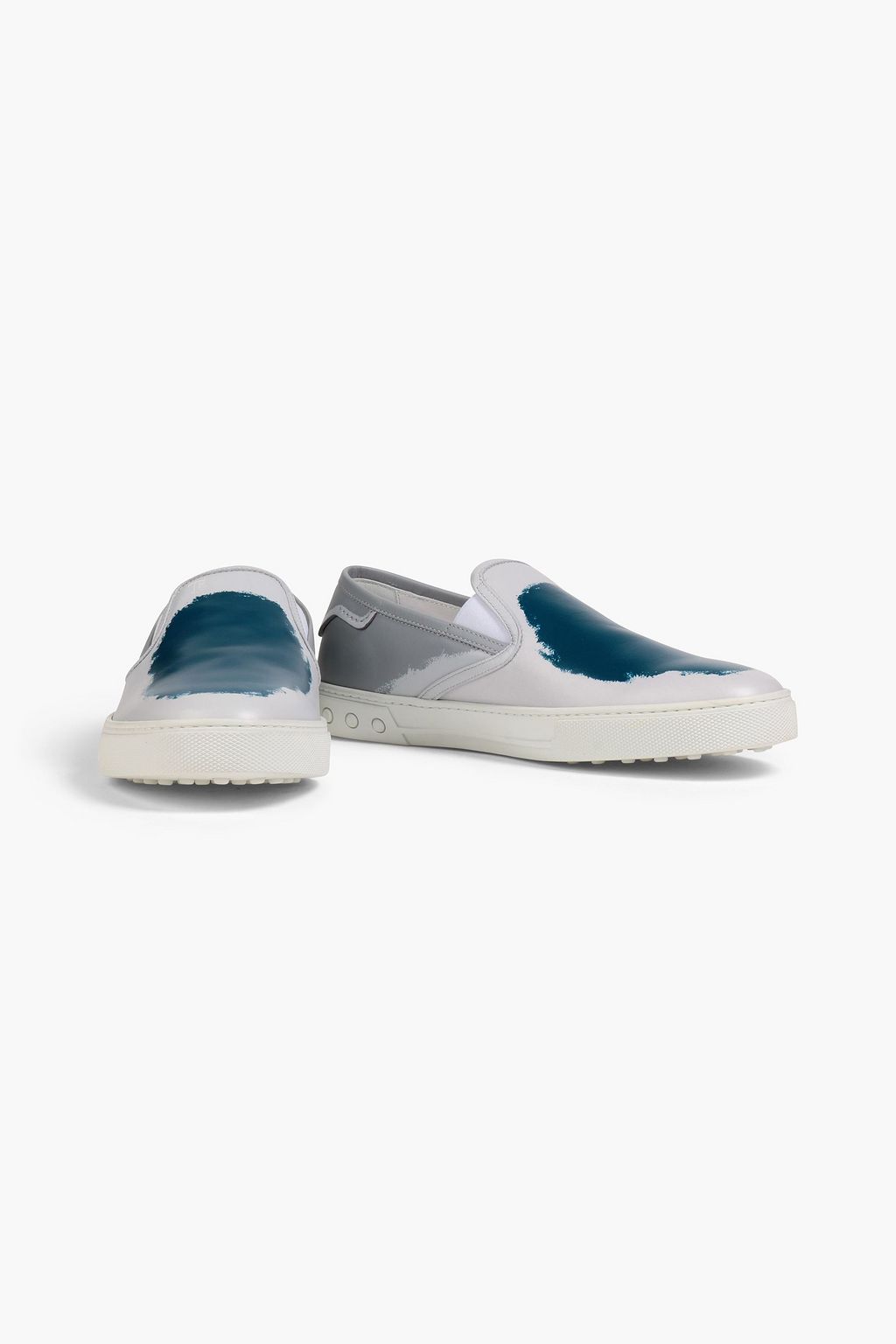 TOD'S Printed leather slip-on sneakers
