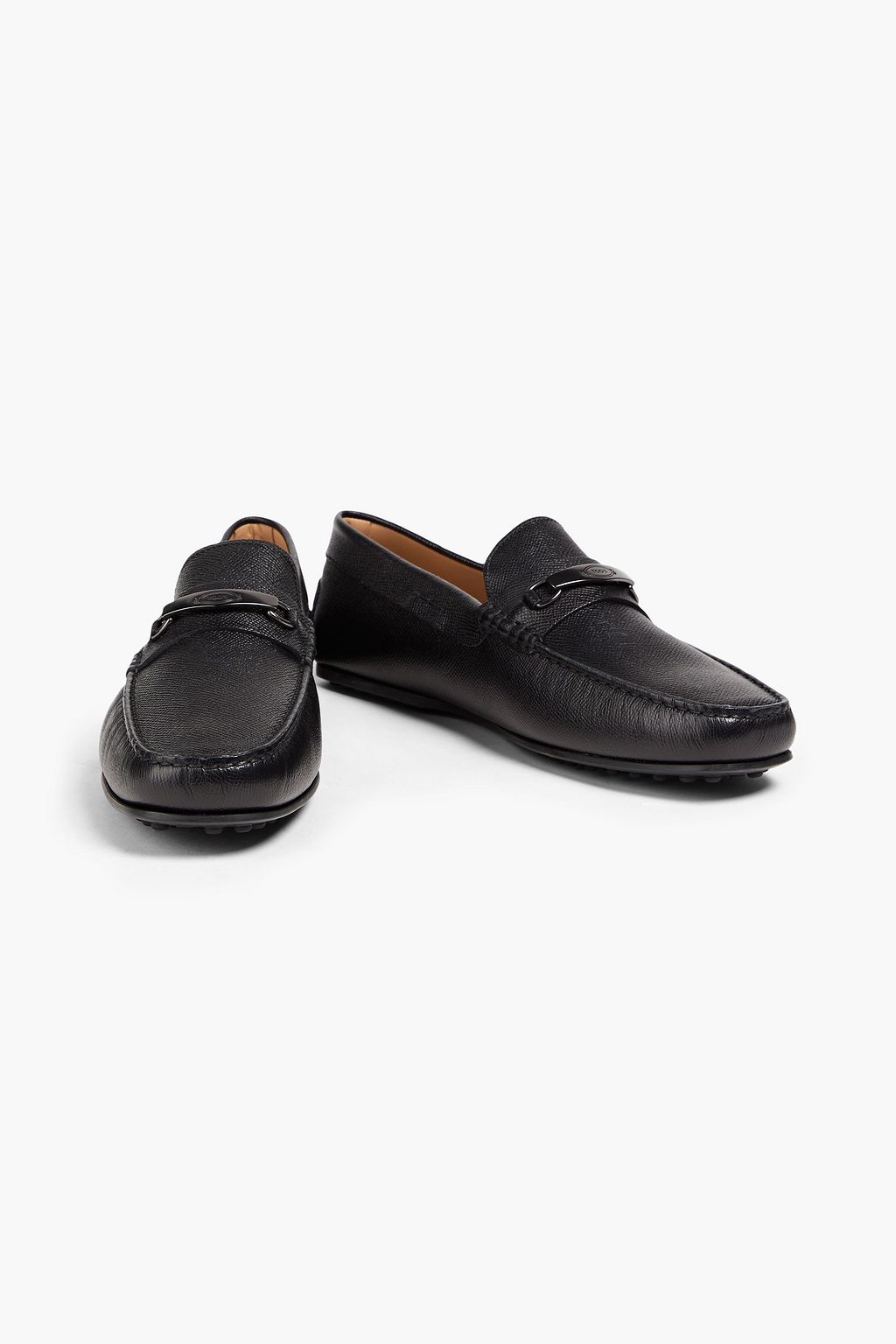 TOD'S Logo-appliquéd leather driving shoes