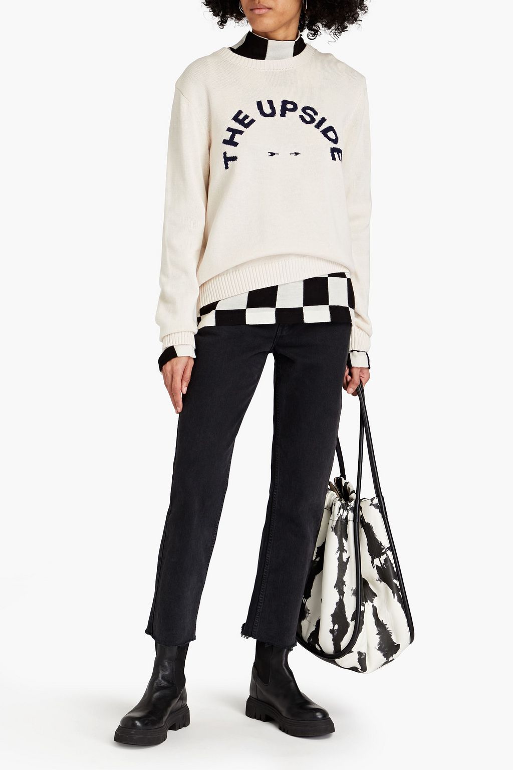 THE UPSIDE Niyama intarsia cotton sweater