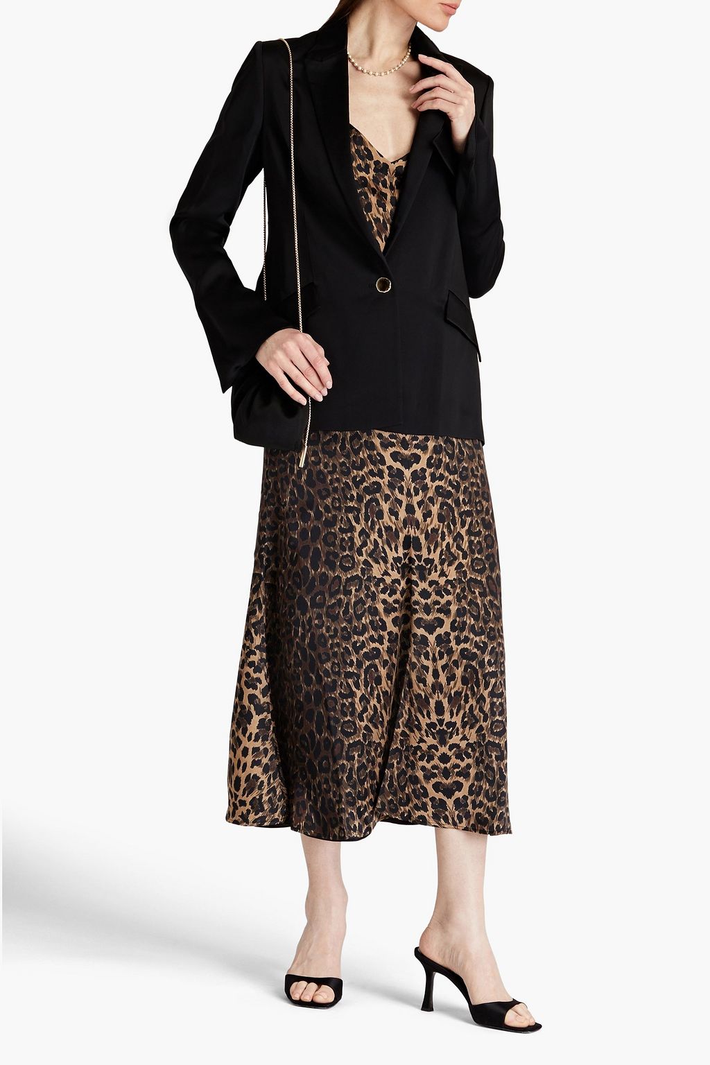 GALVAN  LONDON Satin-crepe blazer