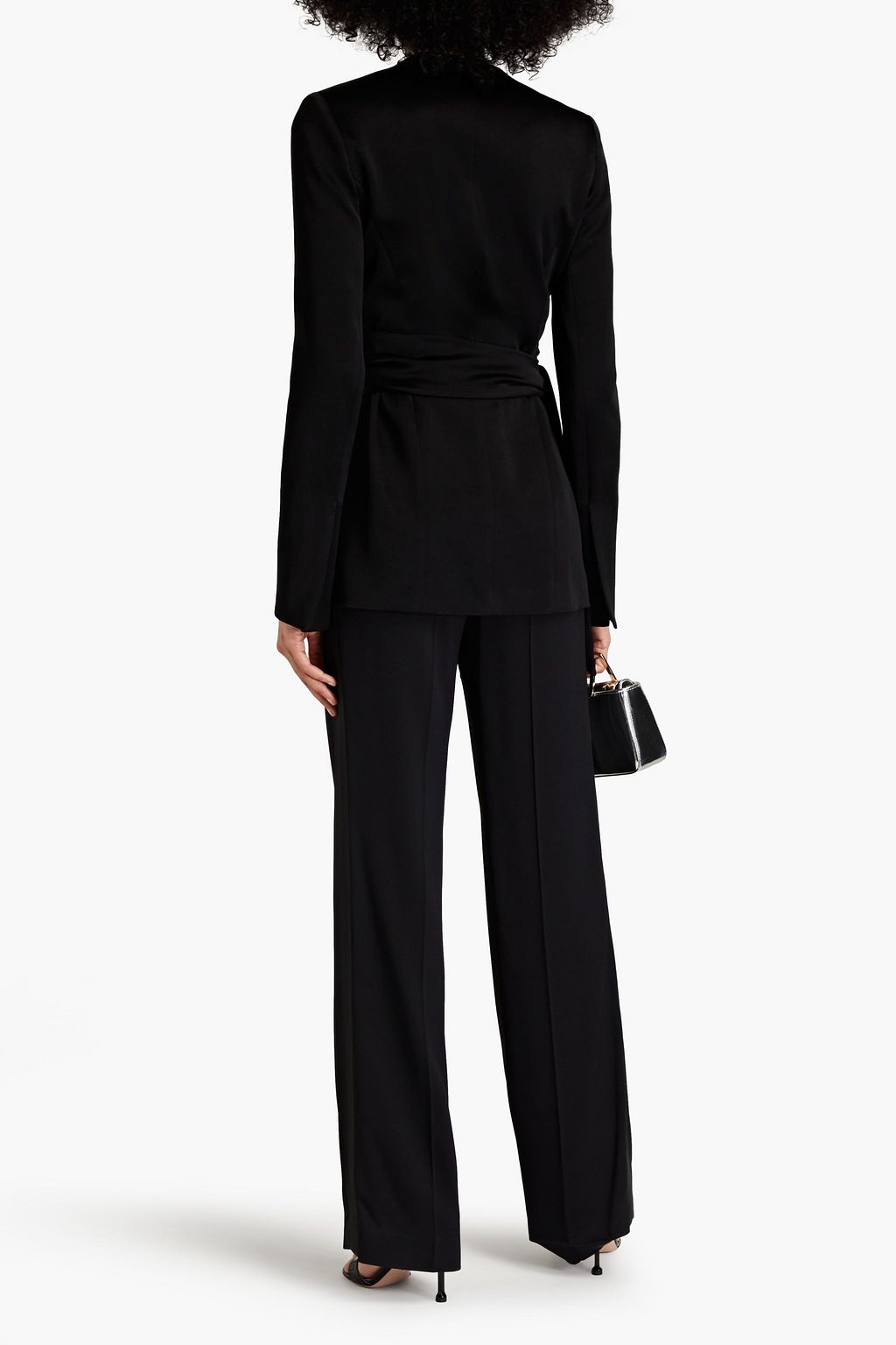 GALVAN  LONDON Winter Sun wrap-effect satin-crepe jacket