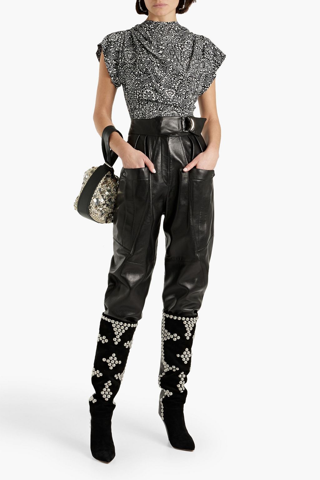 ISABEL MARANT Brinlya printed silk top