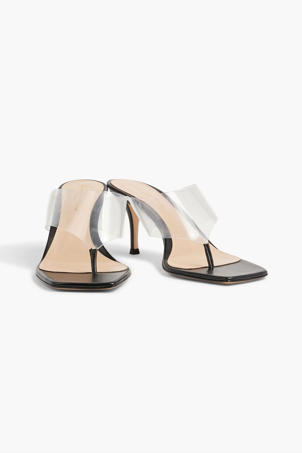 GIANVITO ROSSI 70 leather and PVC sandals