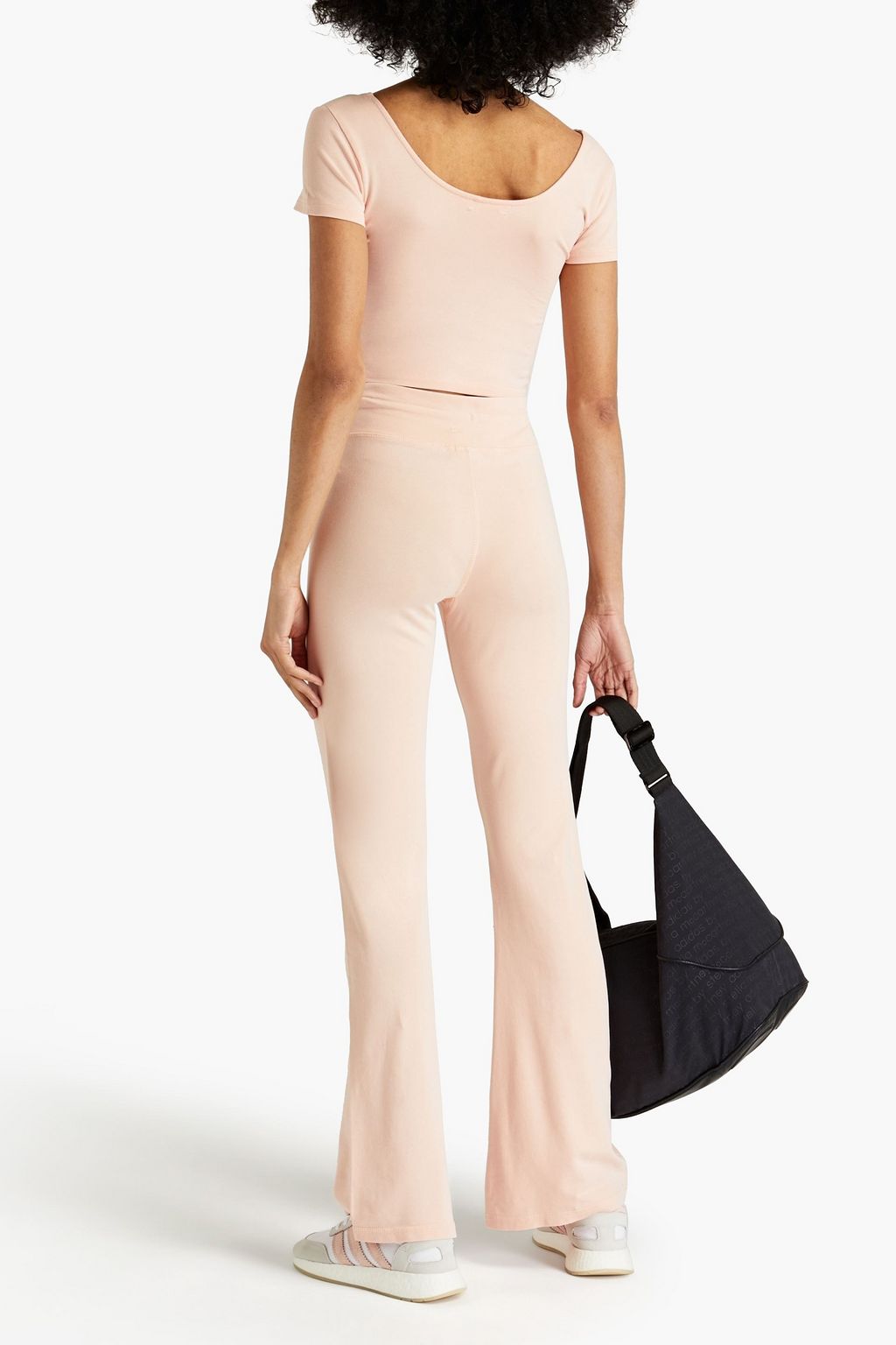 THE UPSIDE Allegra cropped stretch cotton and modal-blend jersey top