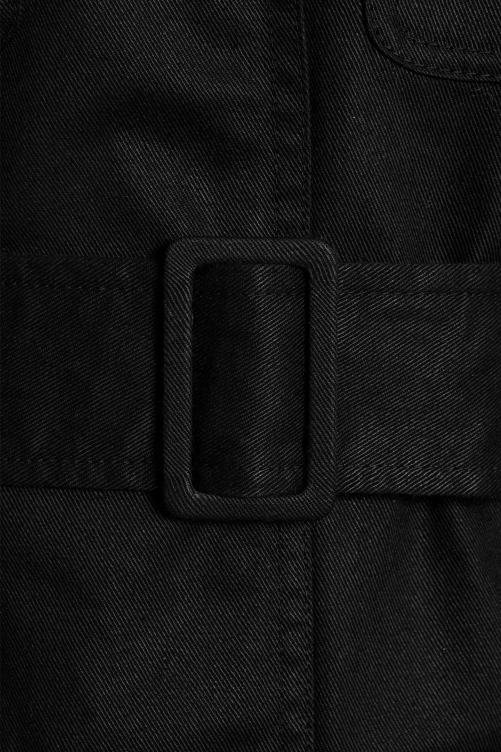 SAINT LAURENT Belted cotton and ramie-blend jacket