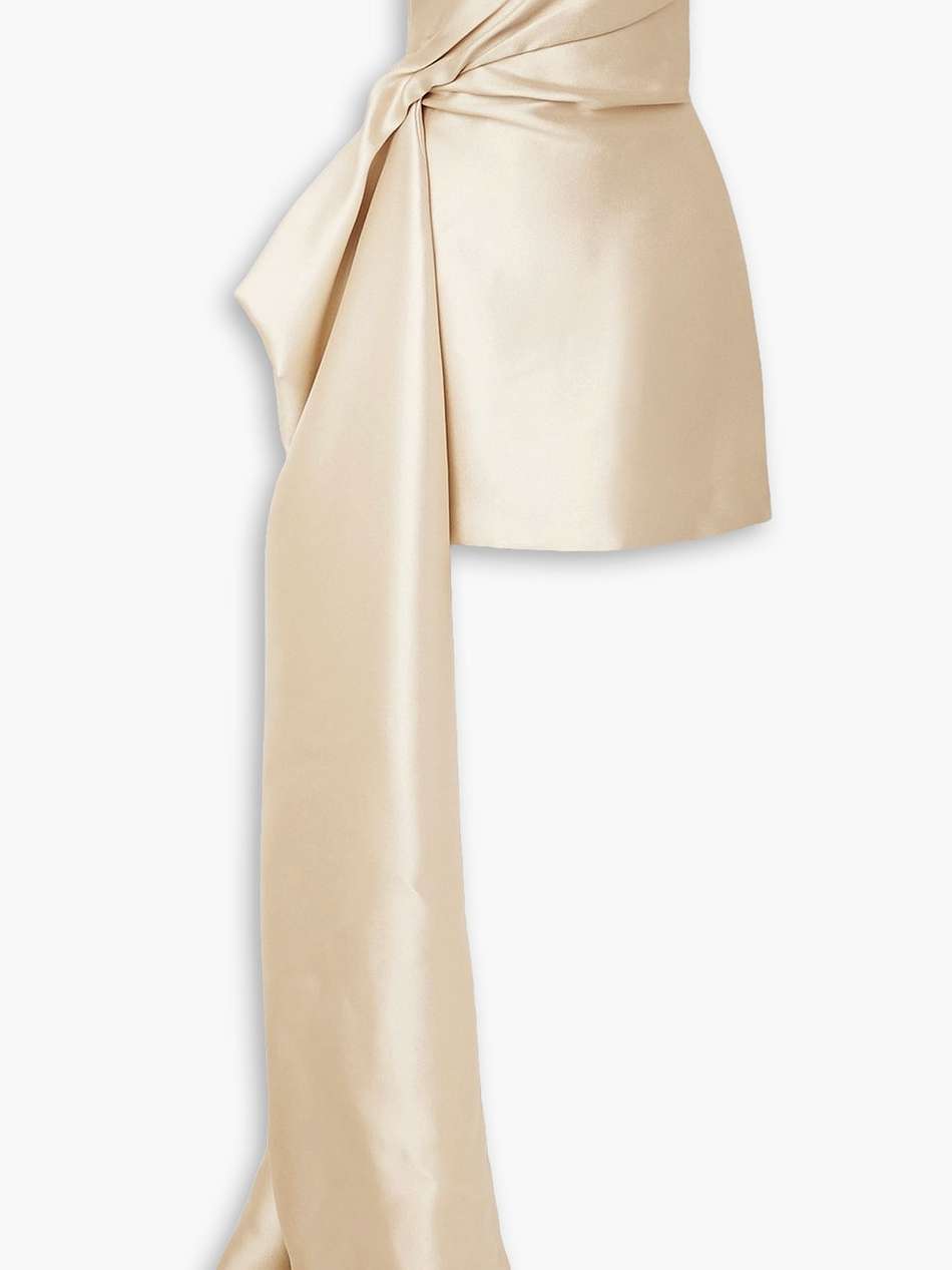 draped mikado mini dress