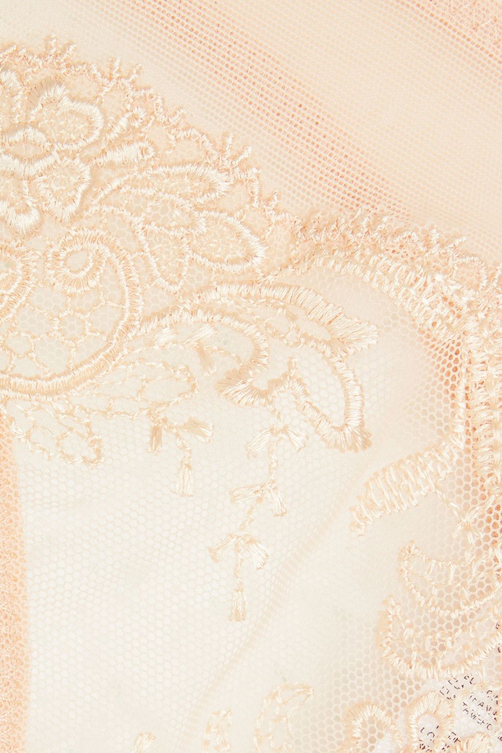 LA PERLA Lace and stretch-tulle low-rise thong