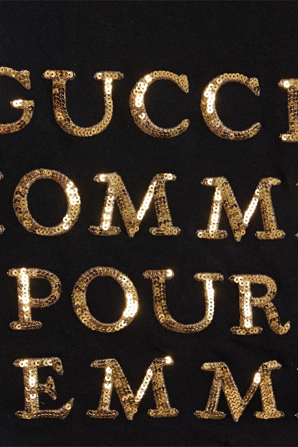 GUCCI Sequin-embellished cotton-jersey T-shirt