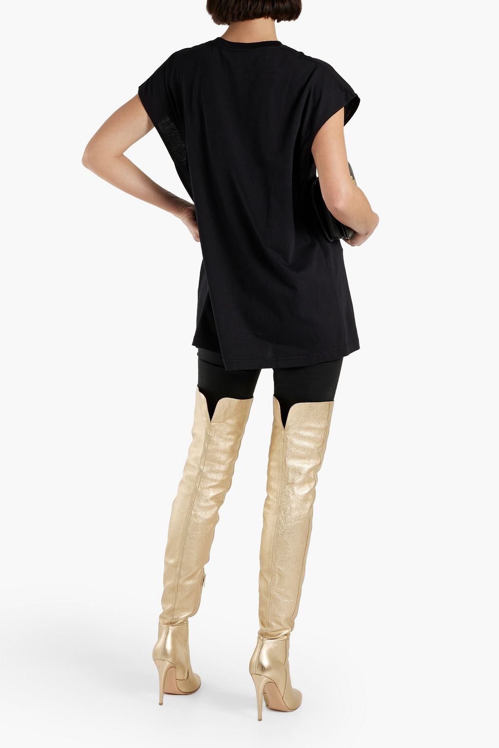 GUCCI Sequin-embellished cotton-jersey T-shirt