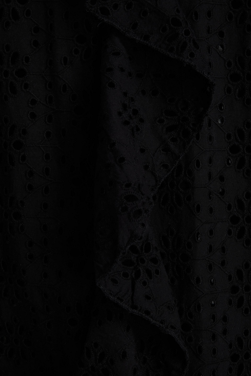 Melissa Odabash Brianna Gathered Broderie Anglaise Cotton Kaftan In Black