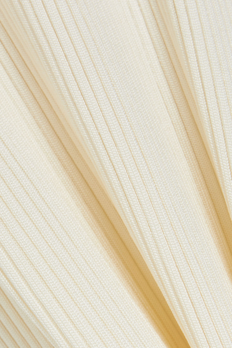 Cult Gaia Cameron Cutout Ribbed-knit Halterneck Midi Dress In Ivory