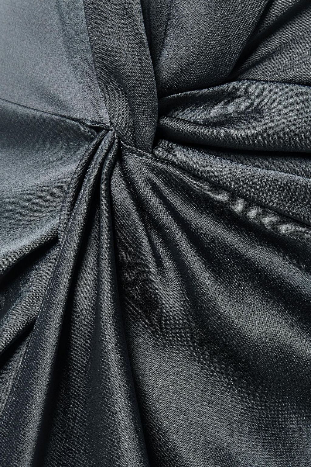 LAPOINTE Twist-front duchesse-satin tunic