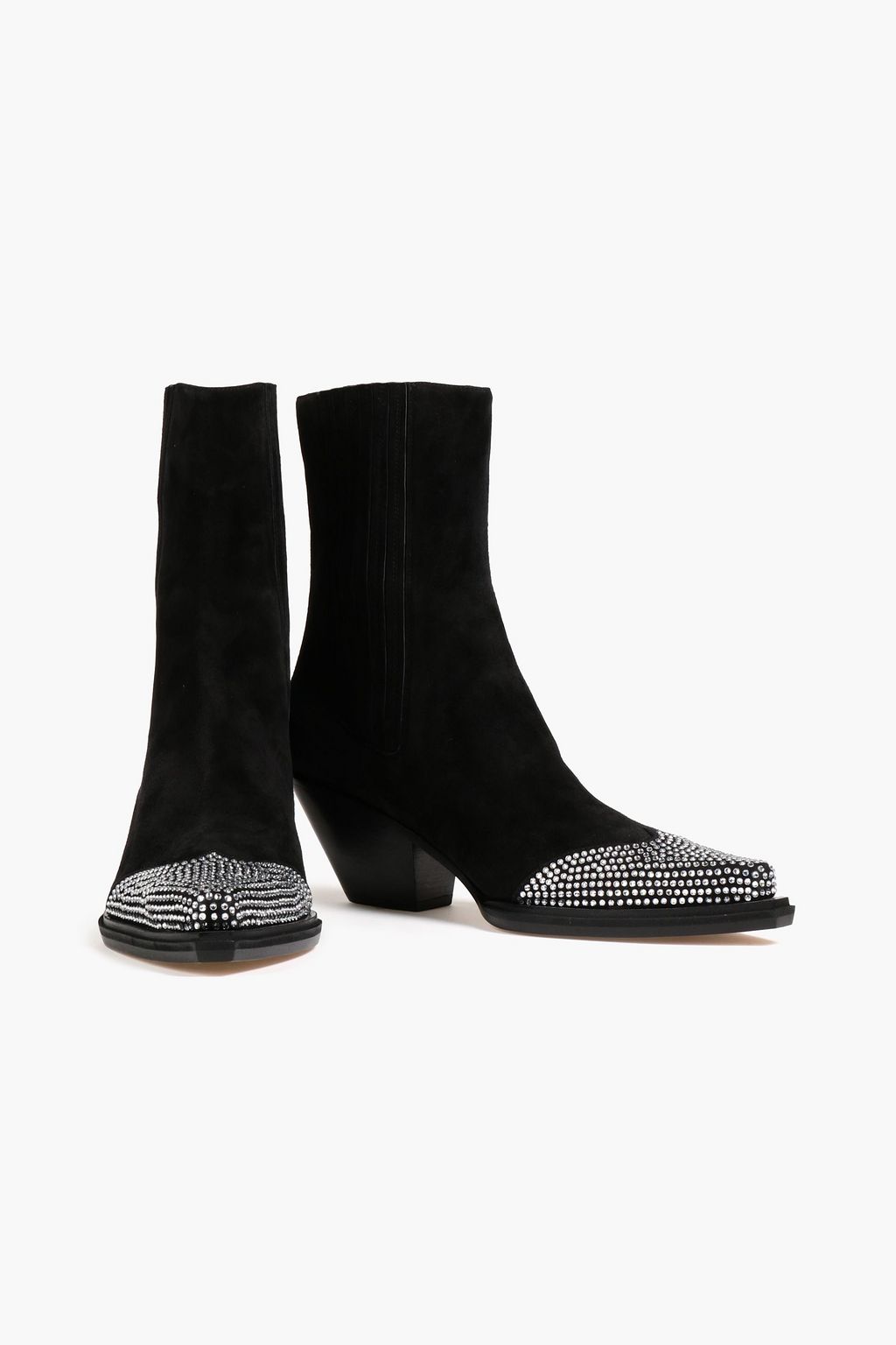 ALEXANDRE VAUTHIER Tarantino 55 crystal-embellished suede ankle boots