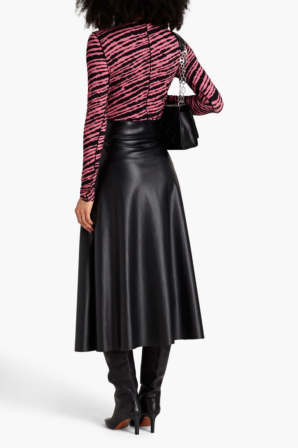 PROENZA SCHOULER توب من الجيرسيه المرن بنقوش الحمار الوحشي