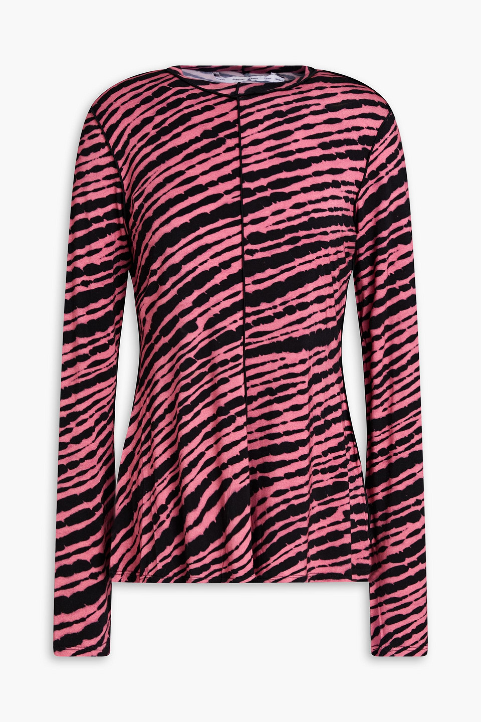 Proenza Schouler Zebra-print Stretch-jersey Top In Pink