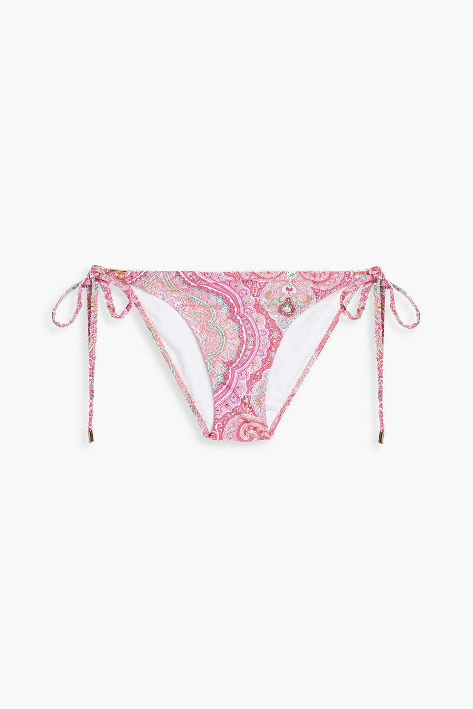 Melissa Odabash Cancun Paisley-print Low-rise Bikini Briefs In Pink