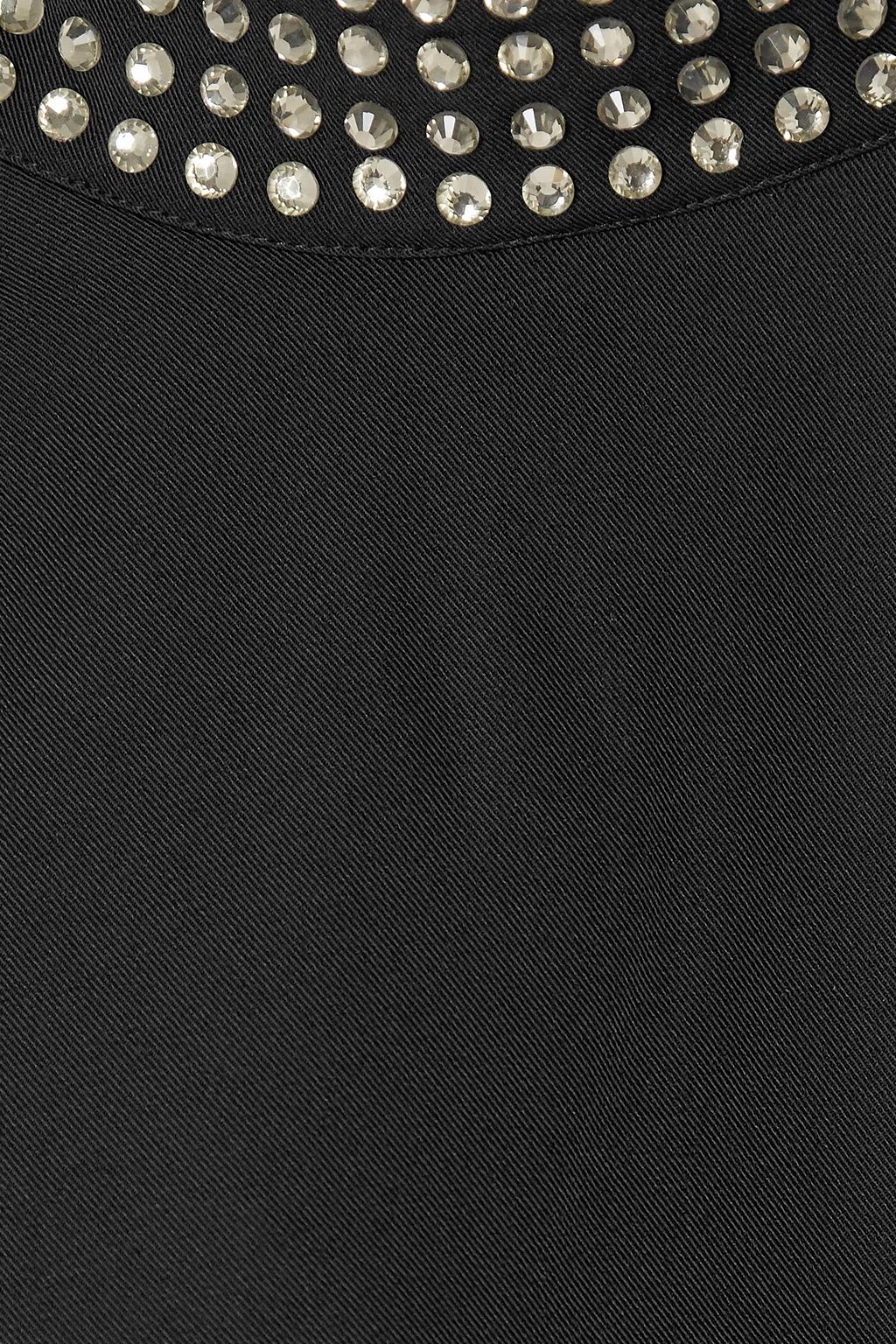 DE LA VALI Baltimore crystal-embellished cutout twill mini dress