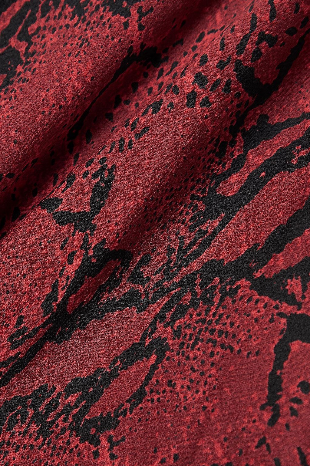 JASON WU Lace-trimmed snake-print silk-crepe midi slip dress