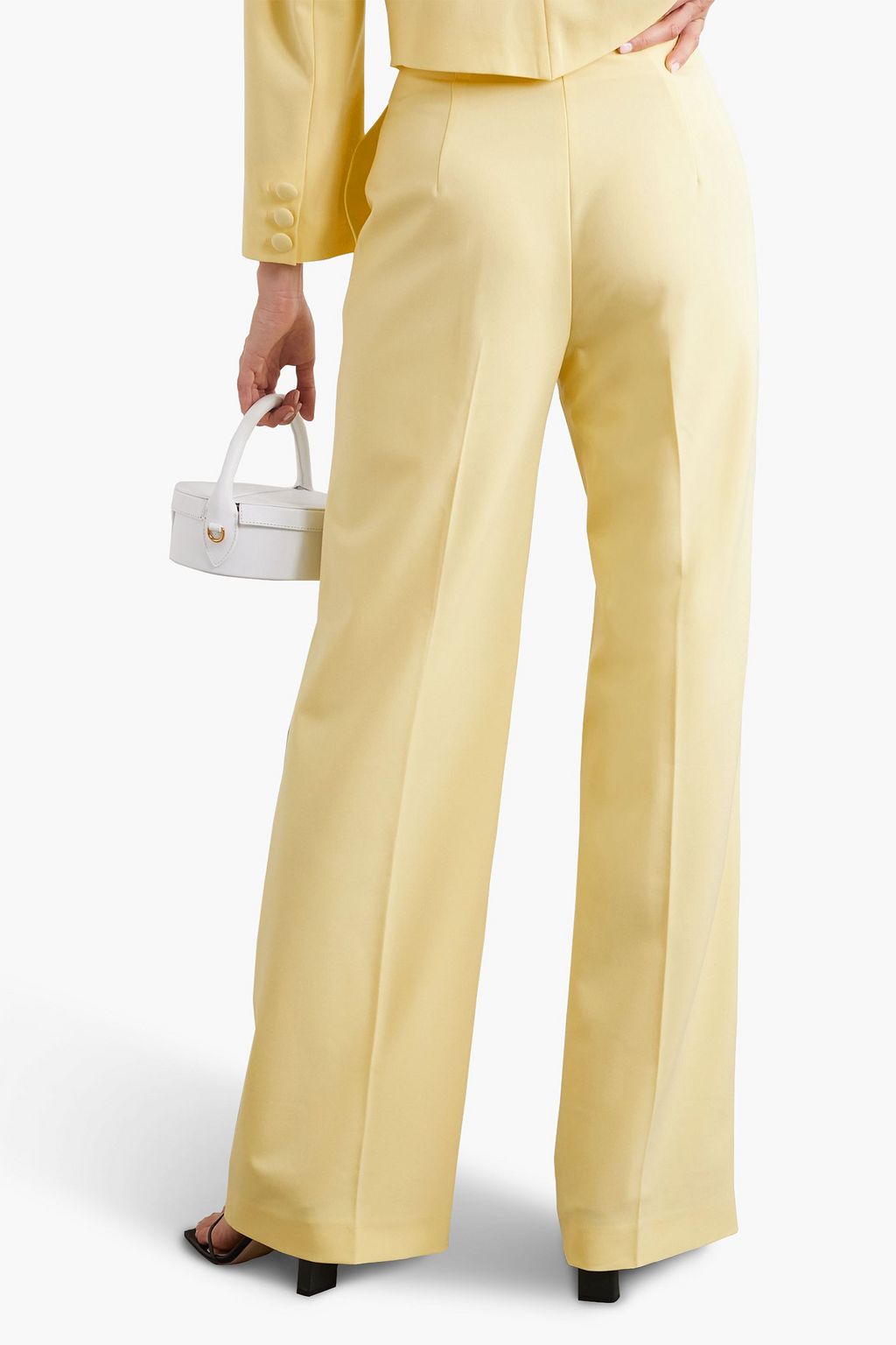 DE LA VALI Lily belted woven wide-leg pants