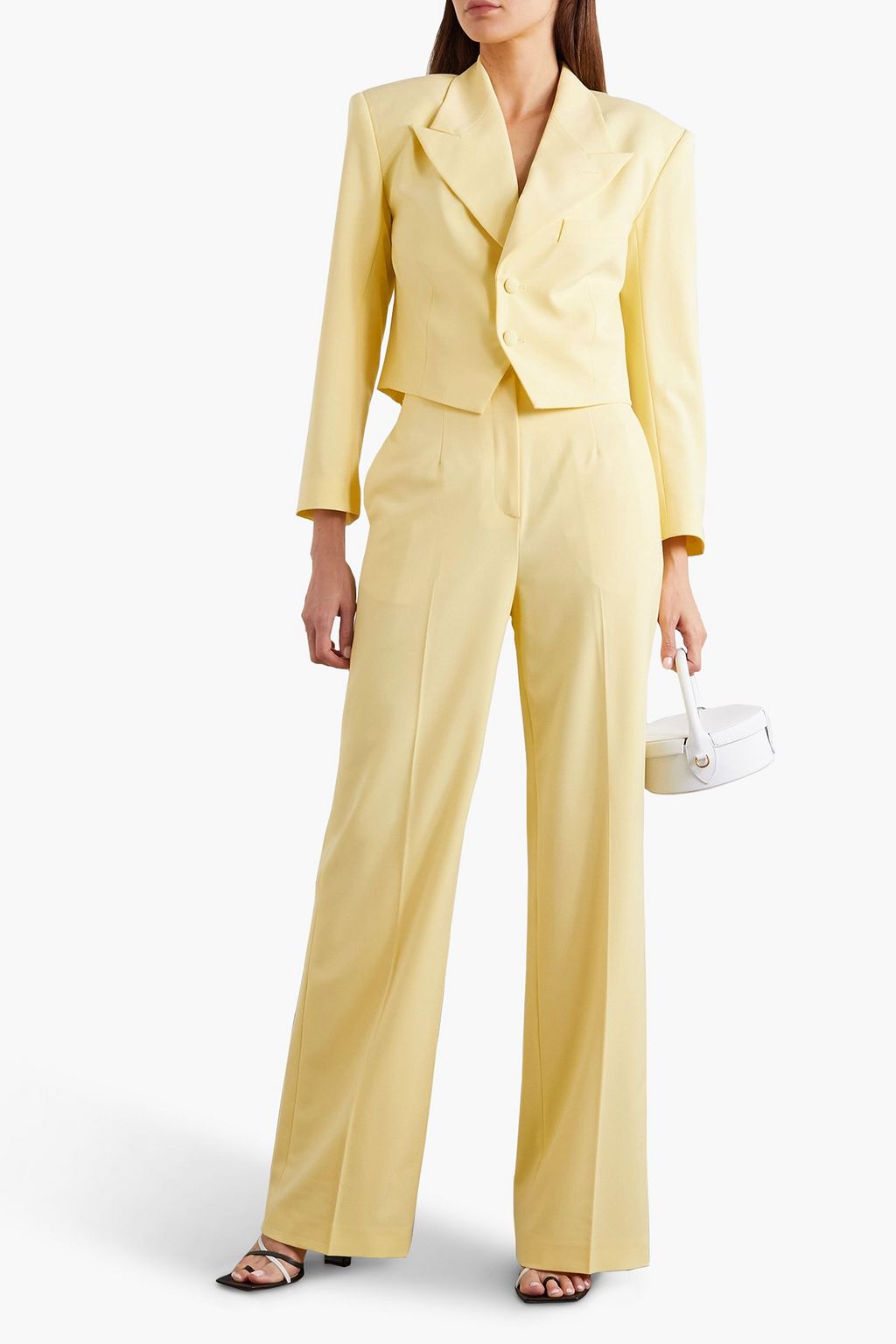 DE LA VALI Lily belted woven wide-leg pants