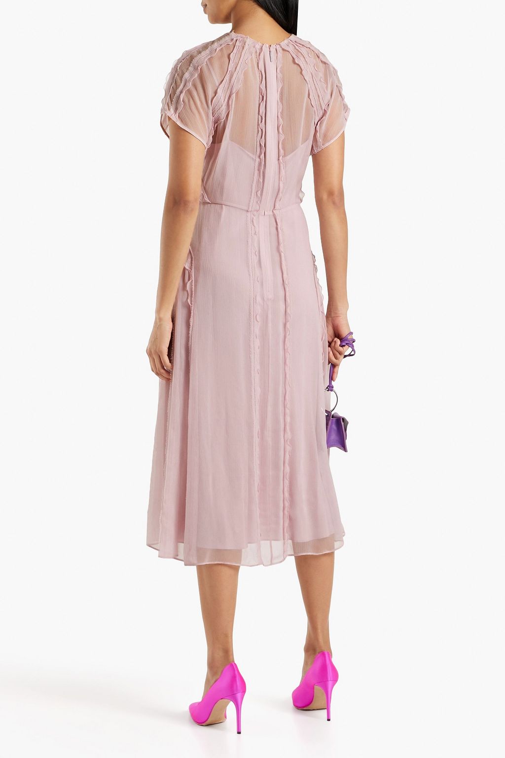 JASON WU COLLECTION Ruffled silk-crepon midi dress