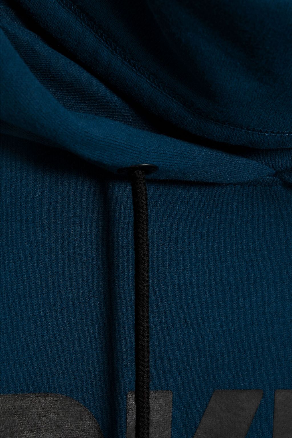 DKNY Printed cotton-blend fleece hoodie