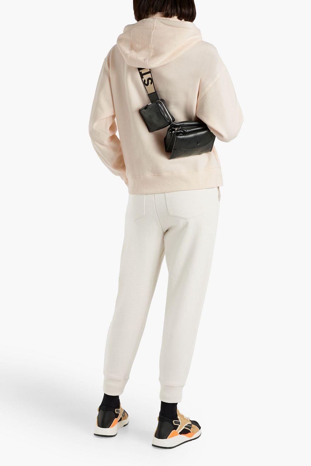 DKNY Printed cotton-blend fleece hoodie