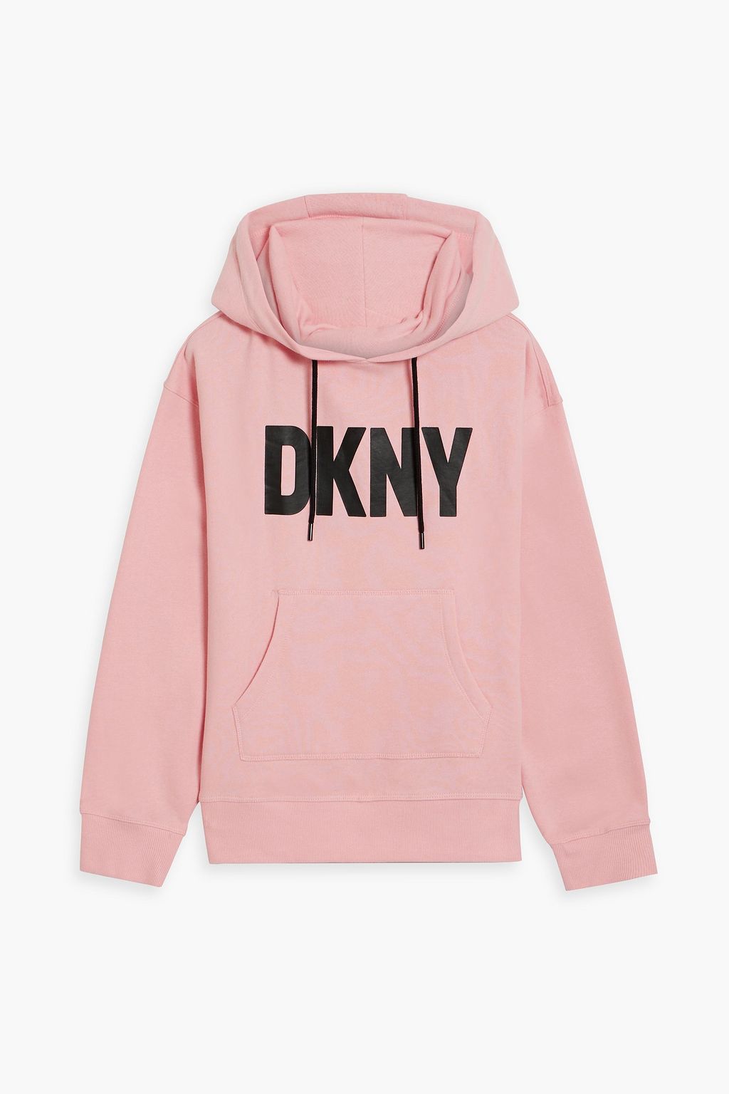 DKNY Printed cotton-blend fleece hoodie, Sale up to 70% off