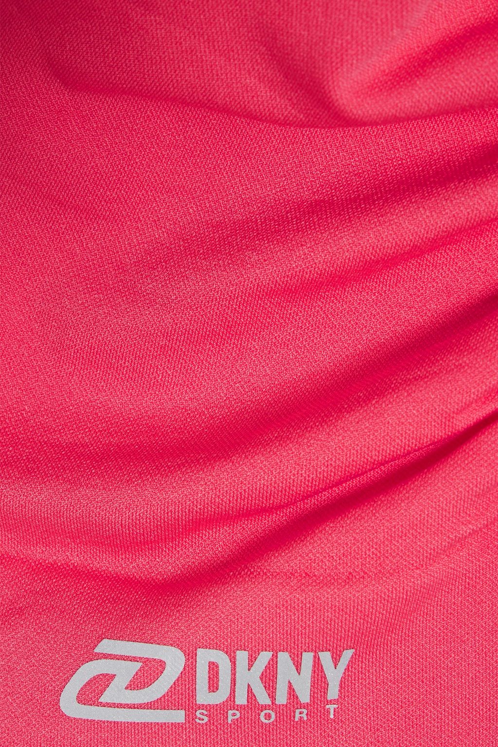 DKNY Mesh-trimmed ruched stretch tank