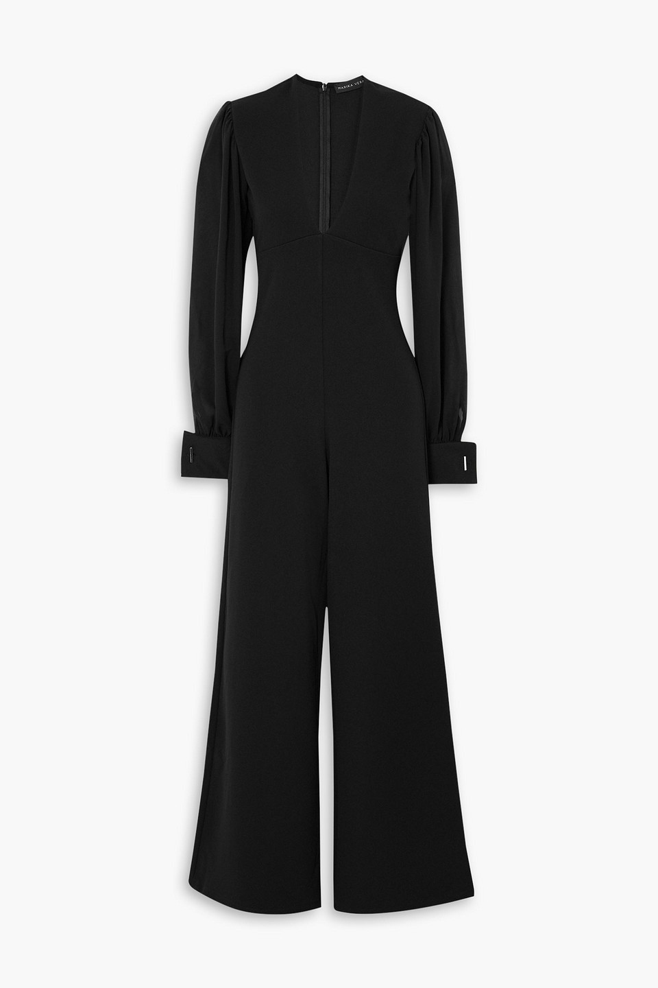 MARIKA VERA Hutton chiffon-paneled stretch-jersey jumpsuit