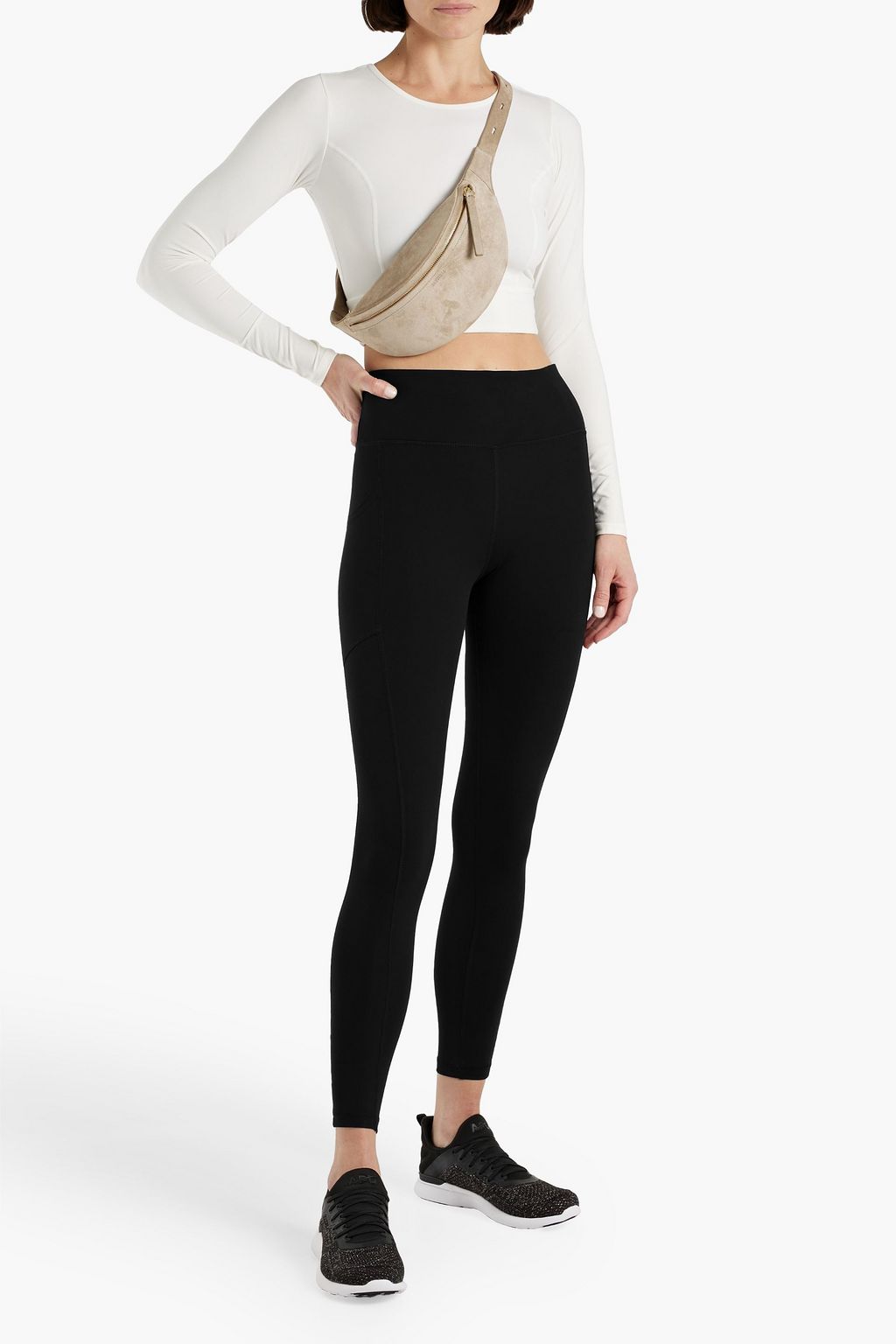 DKNY ストレッチ レギンス プリント入り