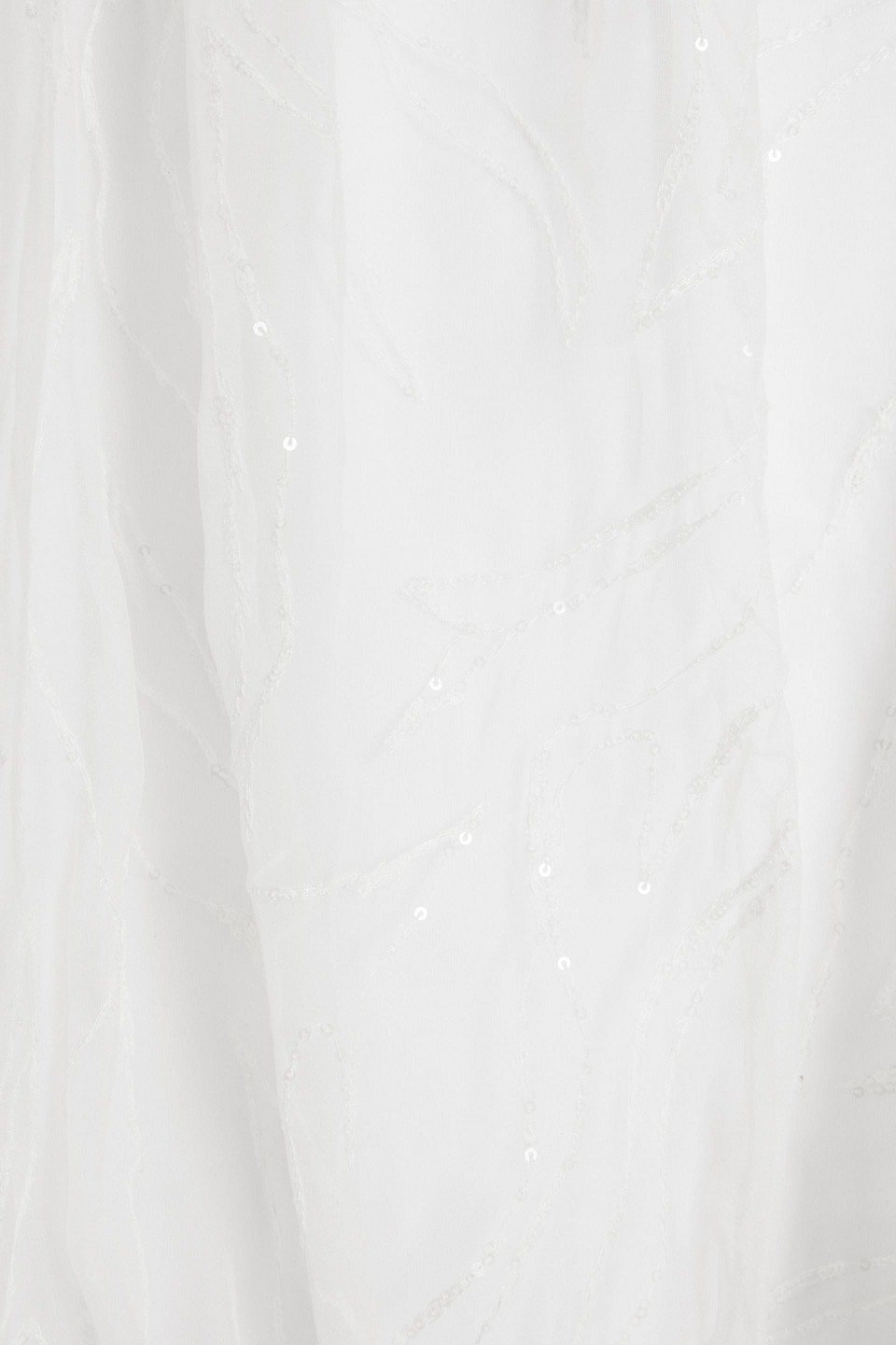 Brunello Cucinelli Sequin-embellished Silk-chiffon Blouse In White