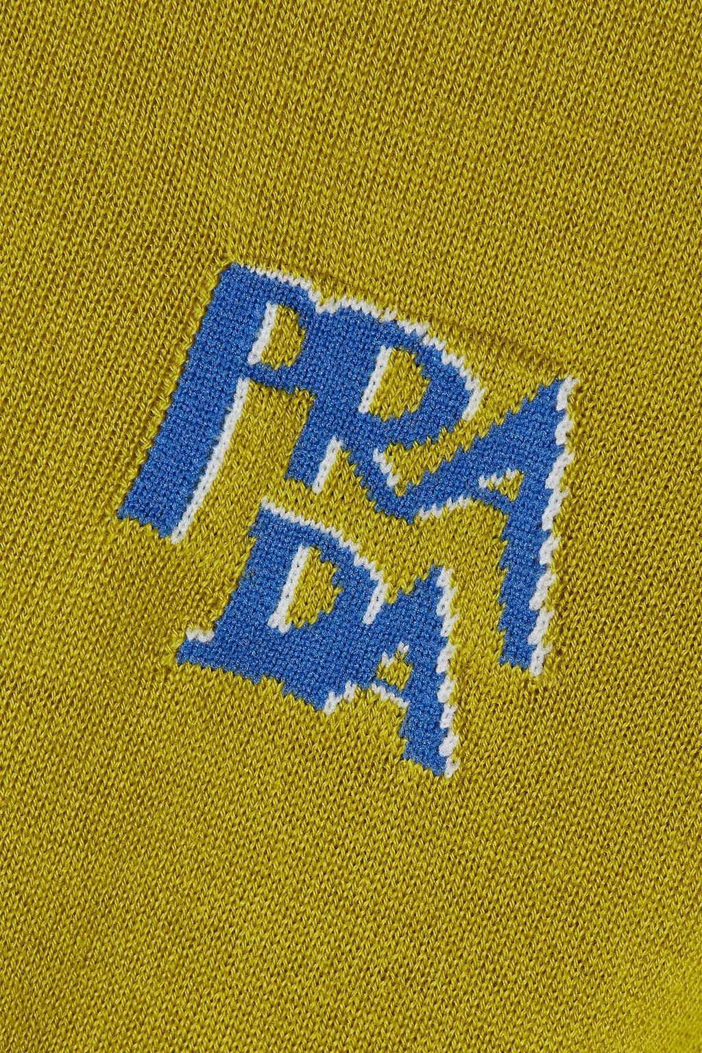 PRADA Intarsia wool turtleneck sweater