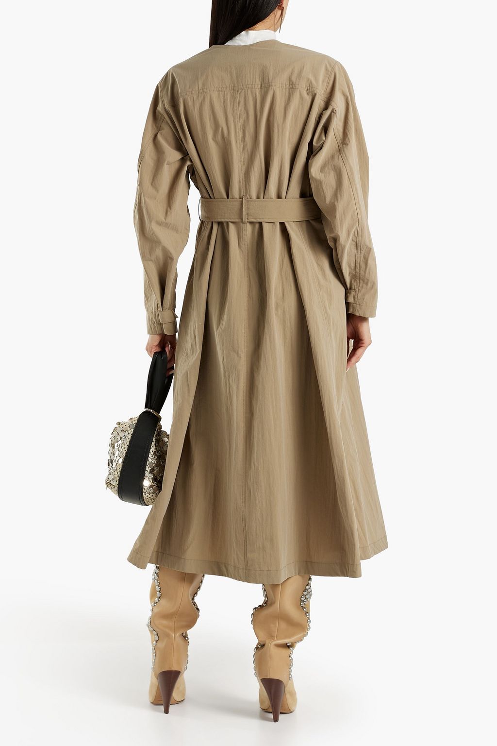 ISABEL MARANT Ilifawn crinkled-shell trench coat