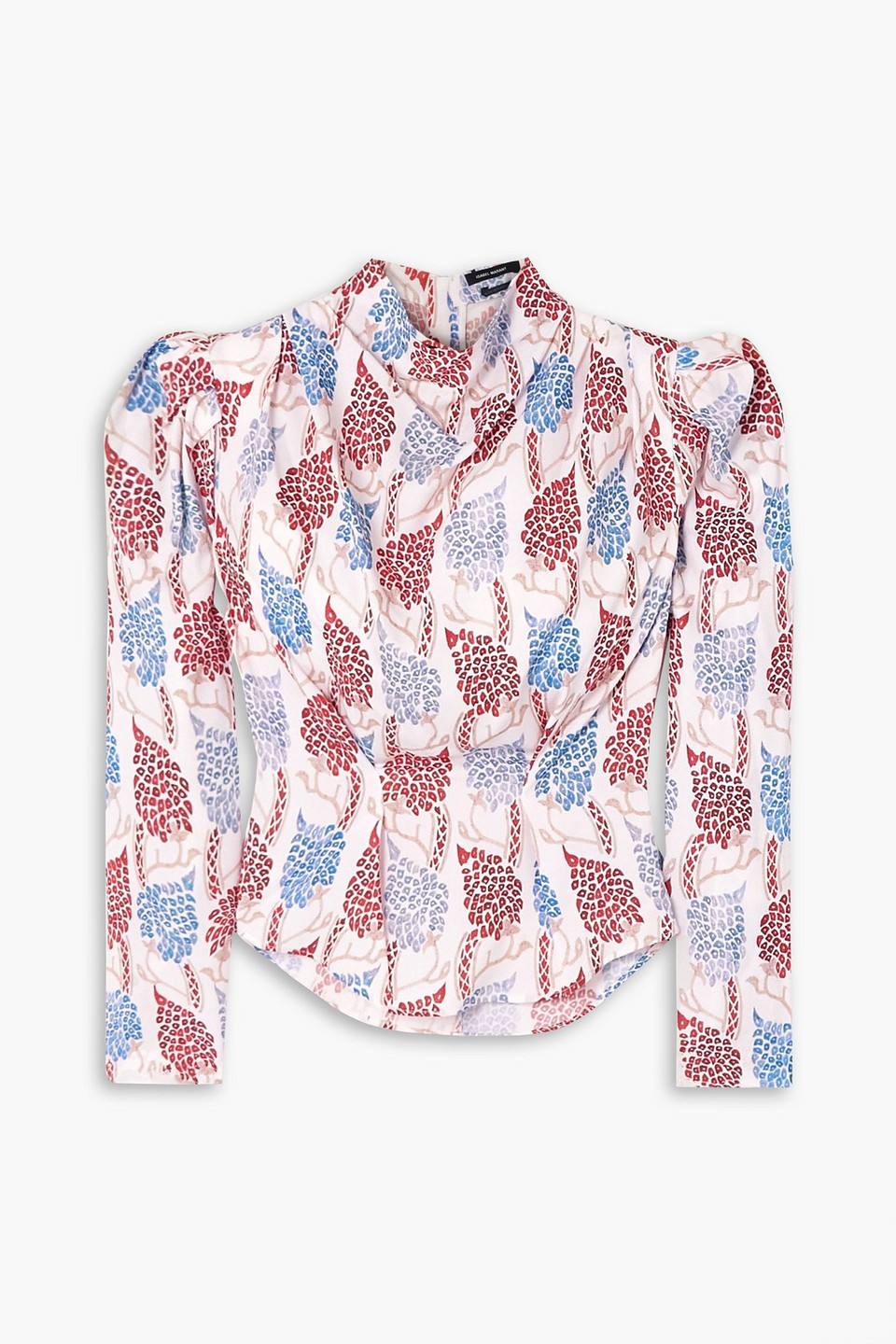 Isabel Marant Bayani Printed Lyocell Blouse In Brick