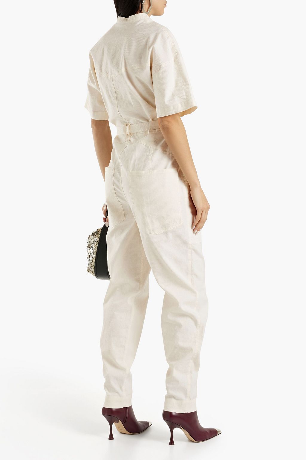 ISABEL MARANT Etundra belted linen-blend ripstop jumpsuit | THE OUTNET