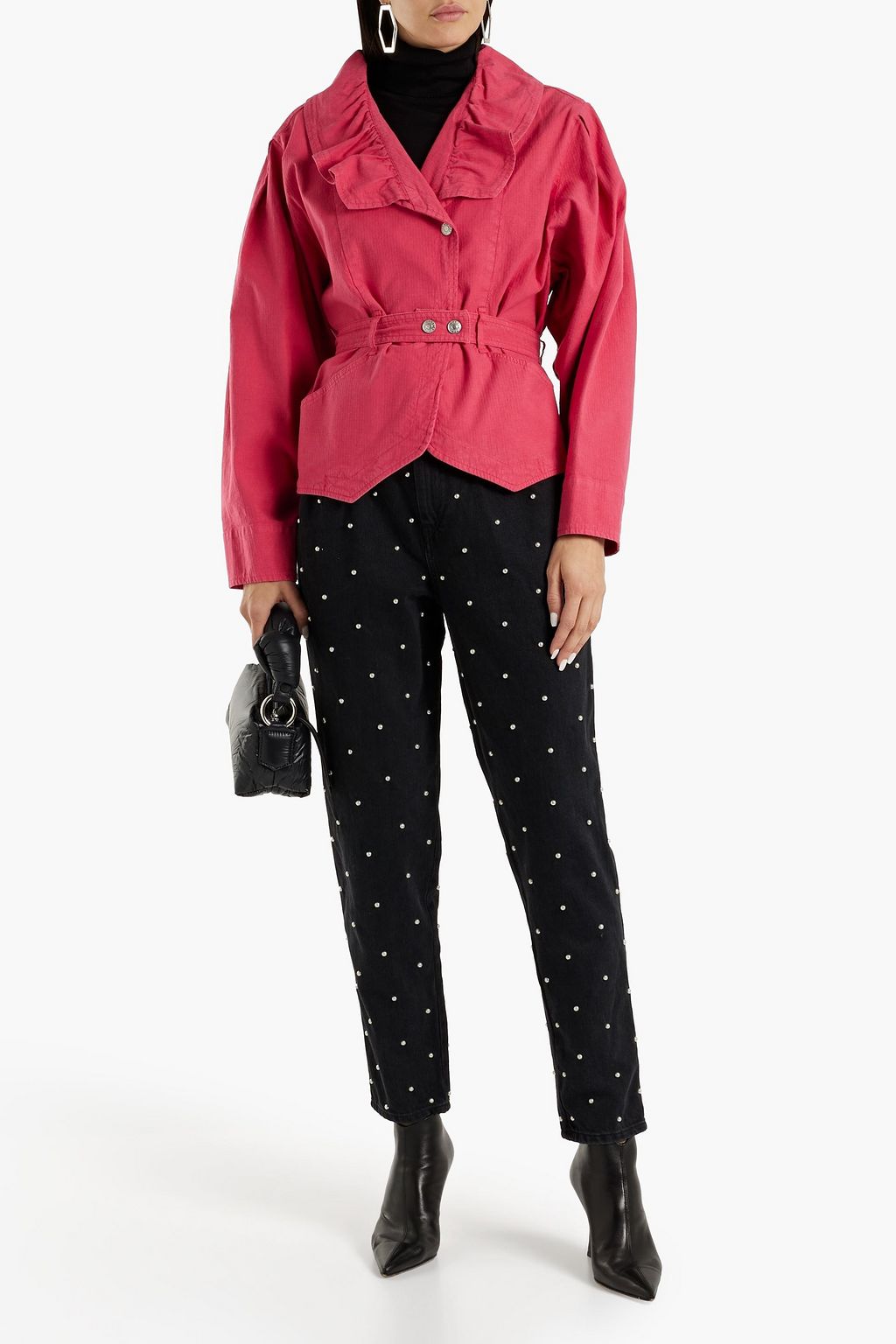 ISABEL MARANT Epaline ruffled linen-blend ripstop jacket